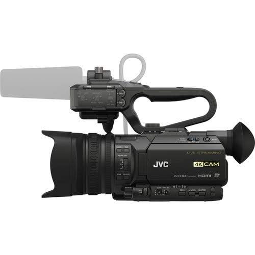 Jvc Gy-Hm250 Uhd 4K Streaming Camcorder W/ 64Gb Memory Card, Hdmi Cable, Case, Led Light, Cleaning Kit And More. Professional Bu